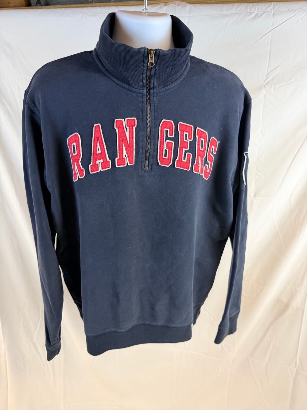 47 Navy Quarter-Zip Sweater NY RANGERS